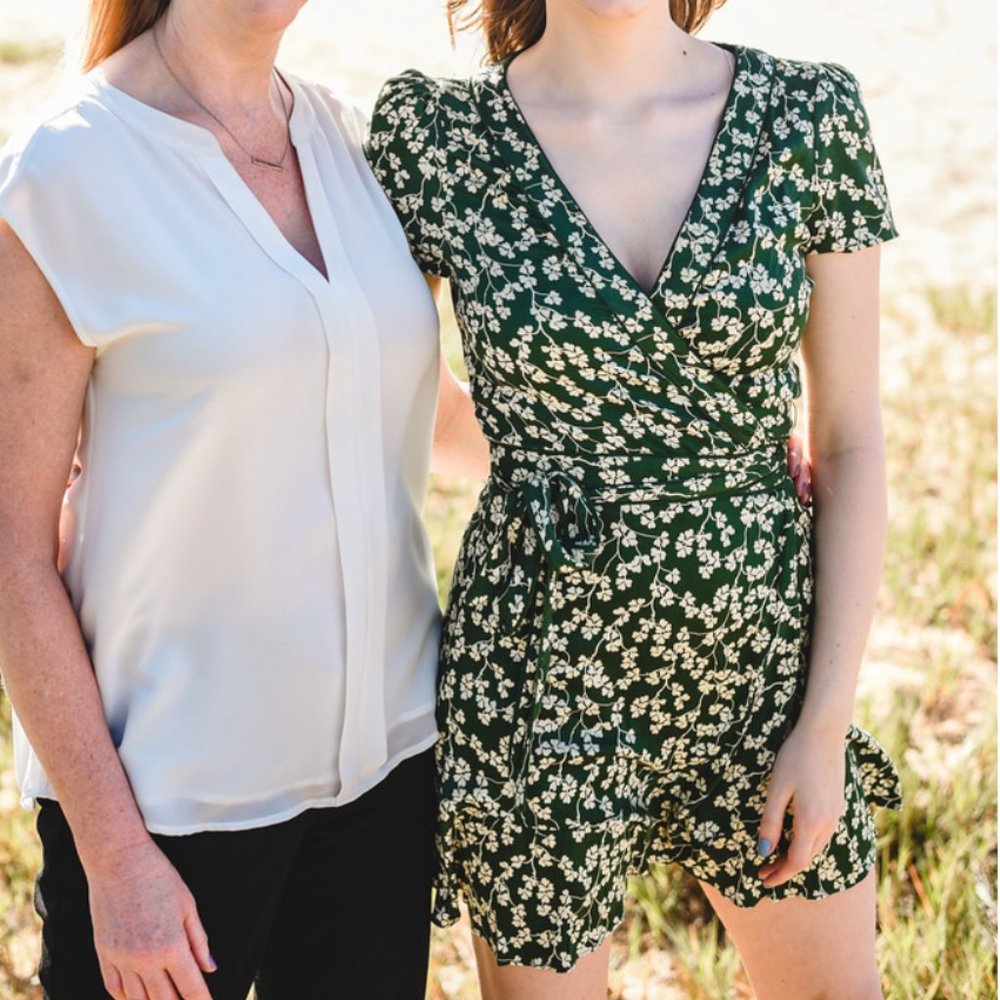 UO Kimchi Blue Rita Wrap Dress Floral